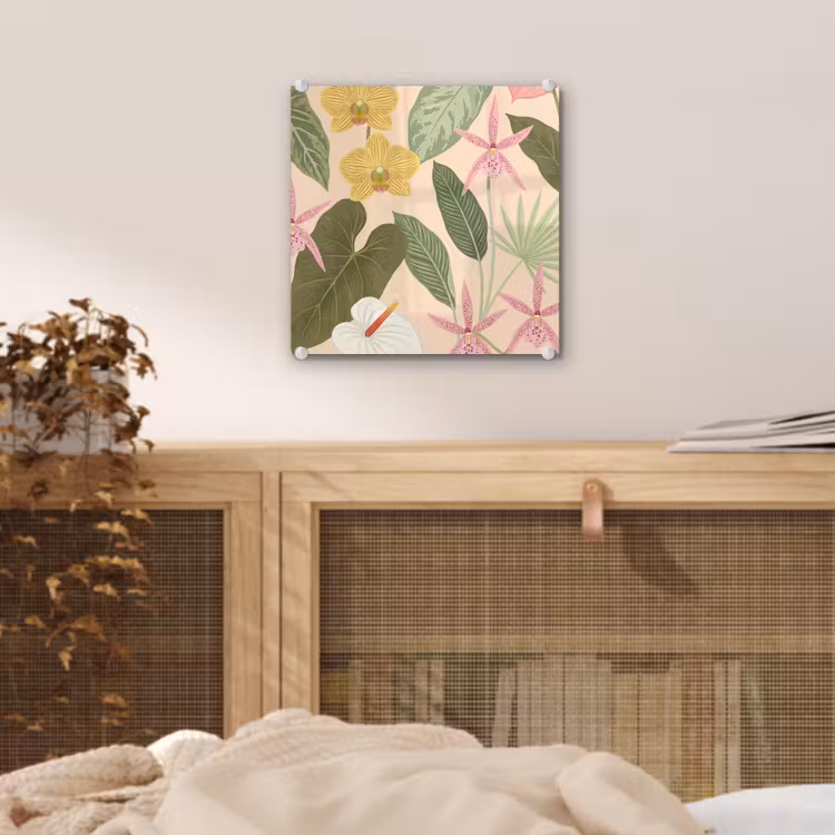 Patroon - Bloemen - Kleurrijk plexiglas 5mm klein -sfeer4