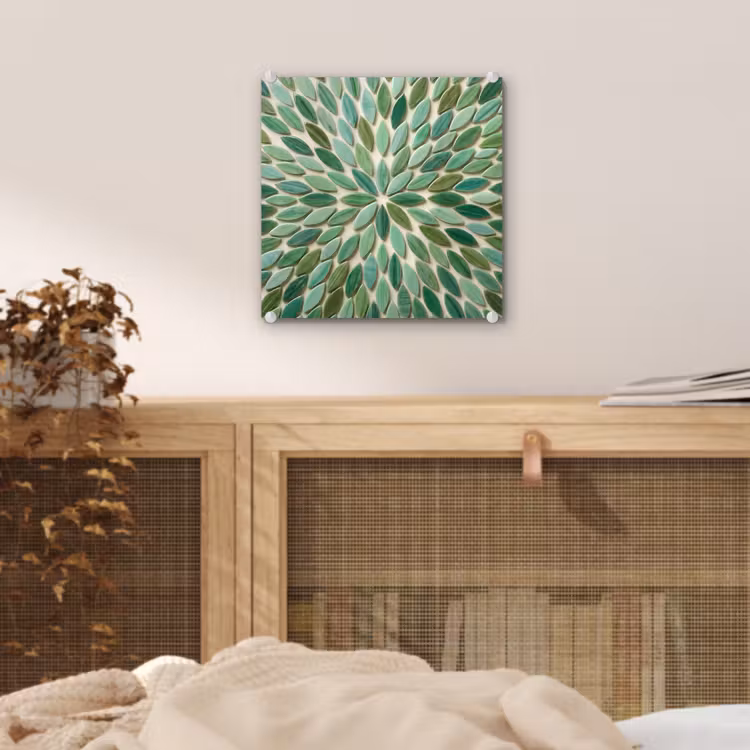 Patroon - Blad - Groen - Abstract plexiglas 5mm klein -sfeer4