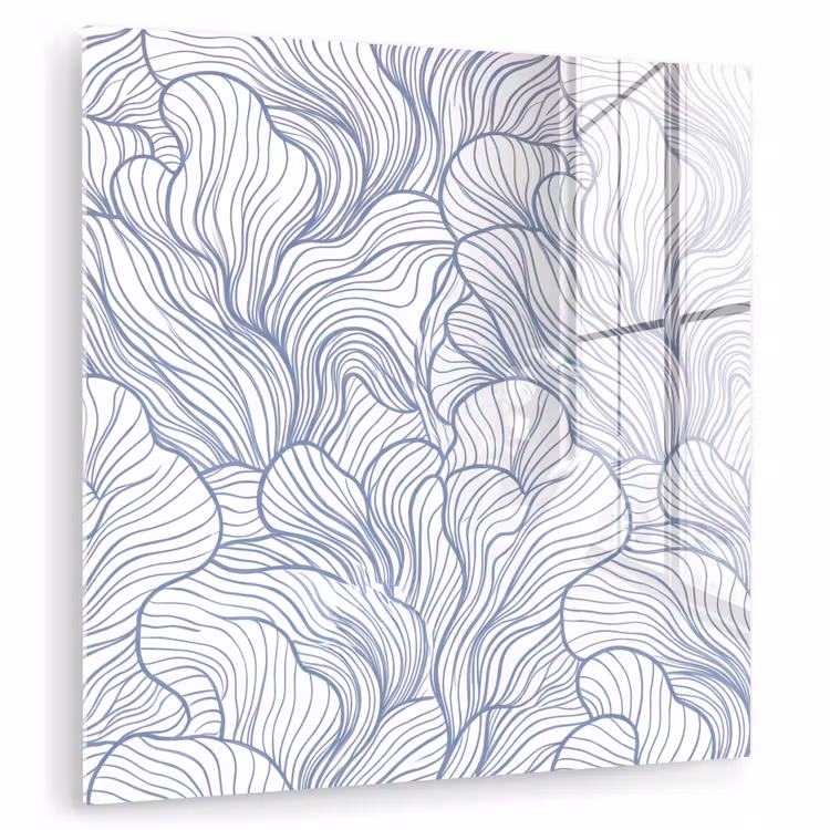 Patroon - Lijnen - Organisch - Abstract - Blauw plexiglas 5mm klein -zzzproduct_nieuw
