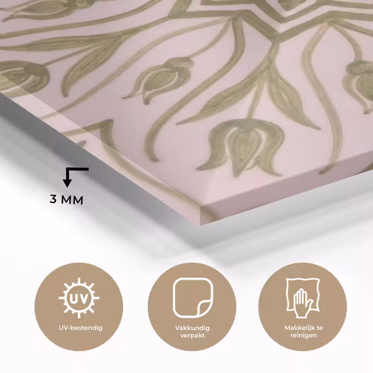 Patroon - Mandala - Decoratie - Abstract - Groen plexiglas 5mm klein -sfeer2