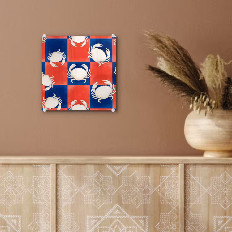 Patroon - Zeeleven - Rood - Blauw - Abstract plexiglas 5mm klein -sfeer5