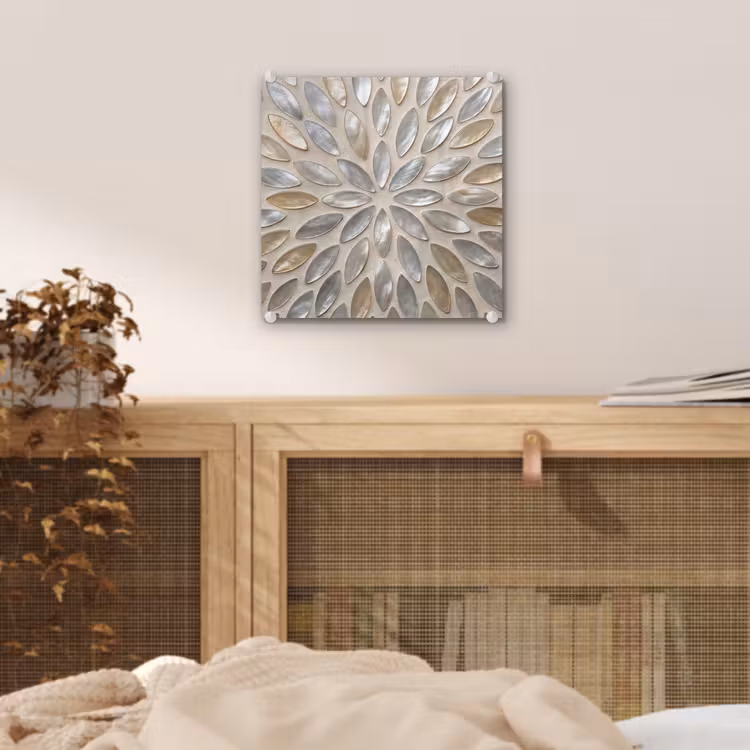 Patroon - Ovaal - Glanzend - Abstract - Beige plexiglas 5mm klein -sfeer4