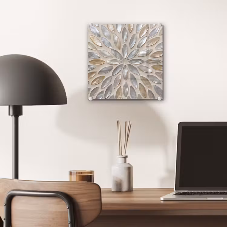 Patroon - Ovaal - Glanzend - Abstract - Beige plexiglas 5mm klein -sfeer6