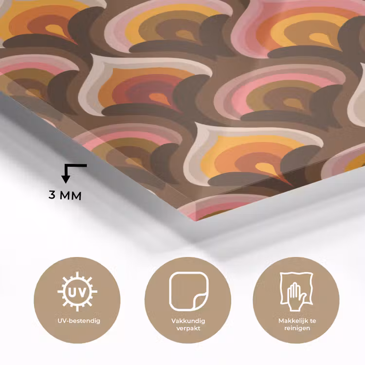 Patroon - Retro - Kleurrijk plexiglas 5mm klein 11 -sfeer2