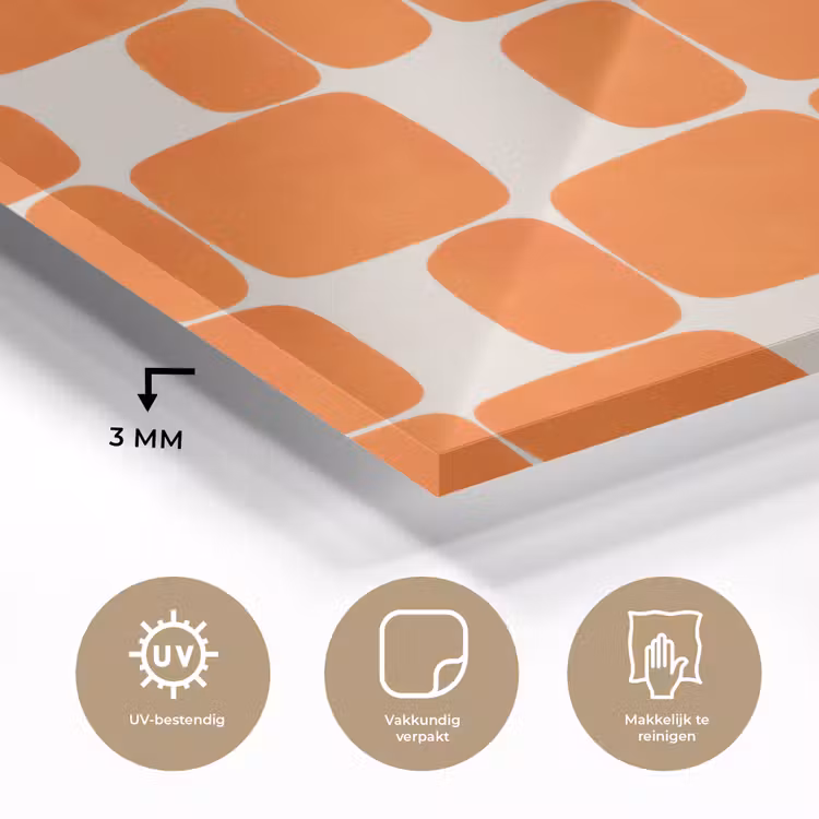 Patroon - Retro - Oranje plexiglas 5mm klein 11 -sfeer2