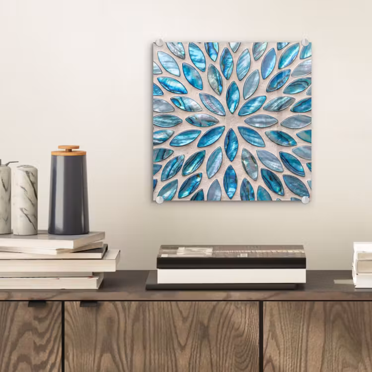 Patroon - Glans - Abstract - Blauw - Decoratie plexiglas 5mm klein -sfeer1