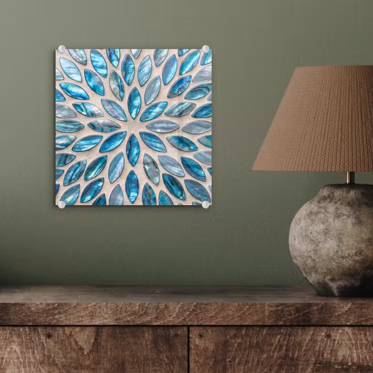Patroon - Glans - Abstract - Blauw - Decoratie plexiglas 5mm klein -sfeer3