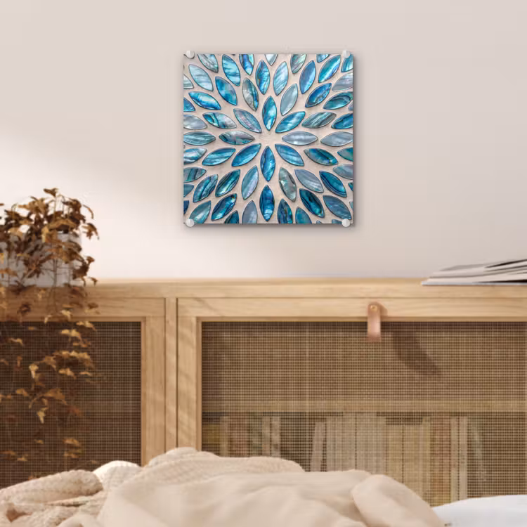 Patroon - Glans - Abstract - Blauw - Decoratie plexiglas 5mm klein -sfeer4