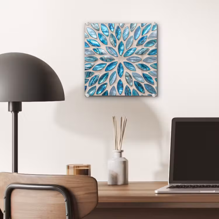 Patroon - Glans - Abstract - Blauw - Decoratie plexiglas 5mm klein -sfeer6
