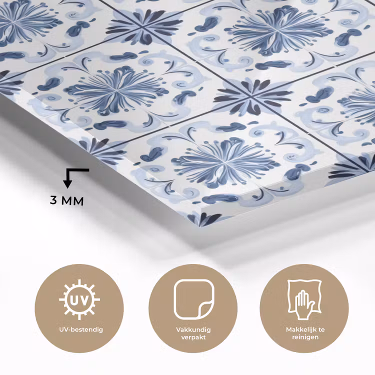 Patroon - Tegel - Blauw plexiglas 5mm klein 11 -sfeer2