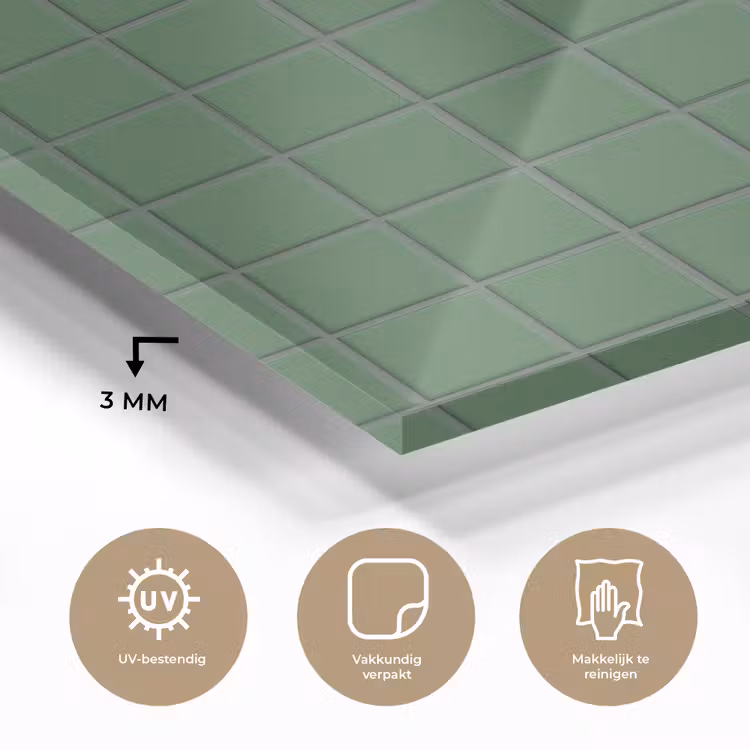 Patroon - Tegels - Groen plexiglas 5mm klein 11 -sfeer2