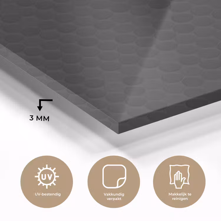 Penny - Tegel - Mat - Zwart plexiglas 5mm klein 11 -sfeer2