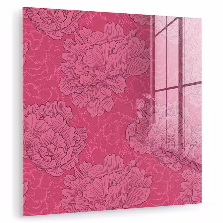 Pioenrozen - Energiek - Roze plexiglas 5mm klein 11 -zzzproduct_nieuw