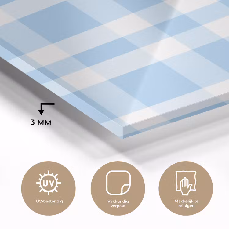 Ruit - Patroon - Blauw plexiglas 5mm klein 11 -sfeer2