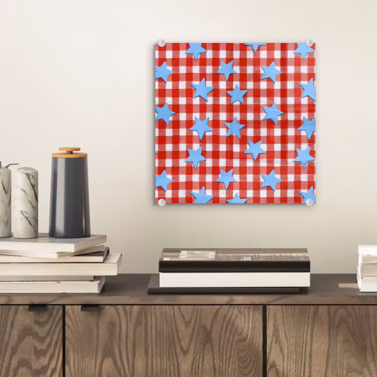 Ruit - Sterren - Rood plexiglas 5mm klein 11 -sfeer1