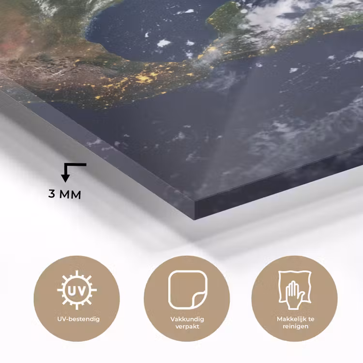 Glass Print - Planet - Space - Cosmos - Planeet - Ruimte - Kosmos plexiglas 5mm klein