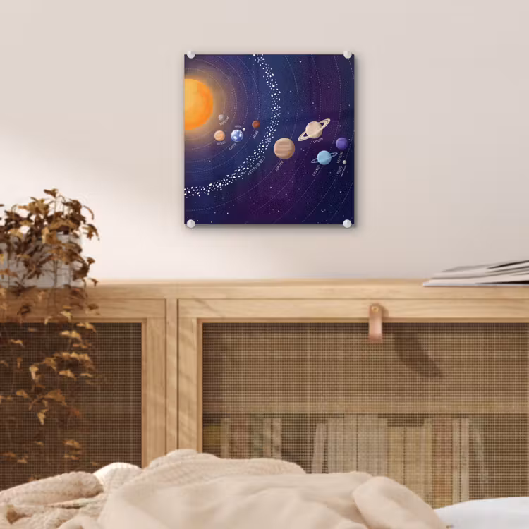 Planetenstelsel - Ruimte - Illustratie plexiglas 5mm klein -sfeer4