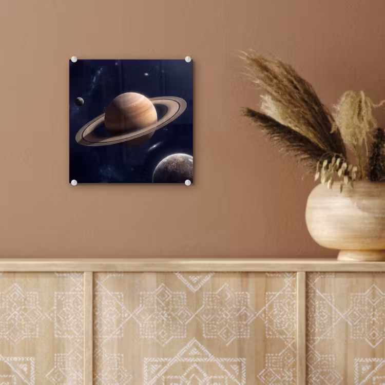 Planeten - Saturnus - Ruimte plexiglas 5mm klein -sfeer5