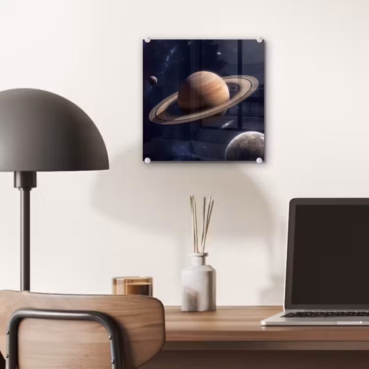 Planeten - Saturnus - Ruimte plexiglas 5mm klein -sfeer6