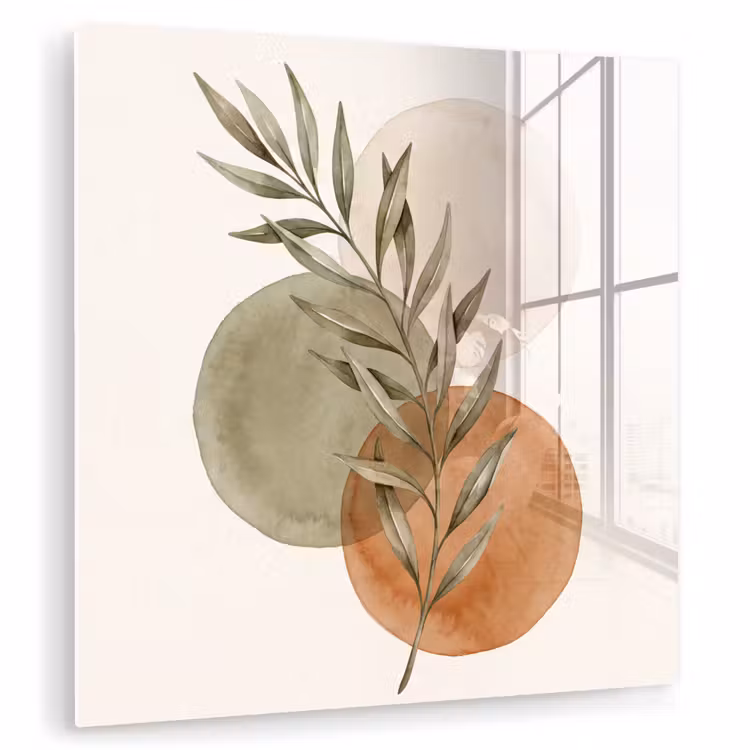 Glass Print - Plant - Circles - Abstract - Plant - Cirkels - Abstract plexiglas 5mm klein