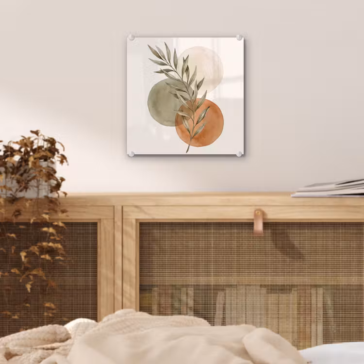 Glass Print - Plant - Circles - Abstract - Plant - Cirkels - Abstract plexiglas 5mm klein