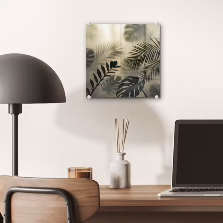 Planten - Bladeren - Schaduwen - Groen - Modern plexiglas 5mm klein -sfeer6