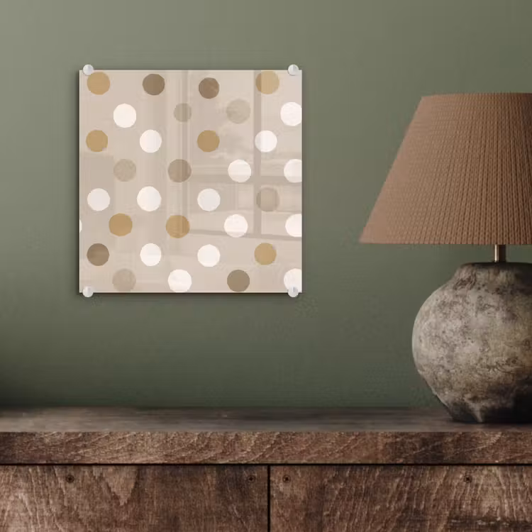 Polka - Dots - Beige plexiglas 5mm klein 11 -sfeer3