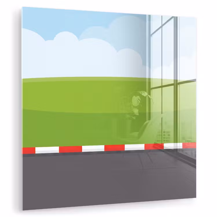 Racebaan - Illustratie - Sport - Kleurrijk plexiglas 5mm klein -zzzproduct_nieuw