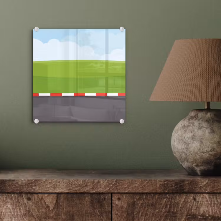Racebaan - Illustratie - Sport - Kleurrijk plexiglas 5mm klein -sfeer3