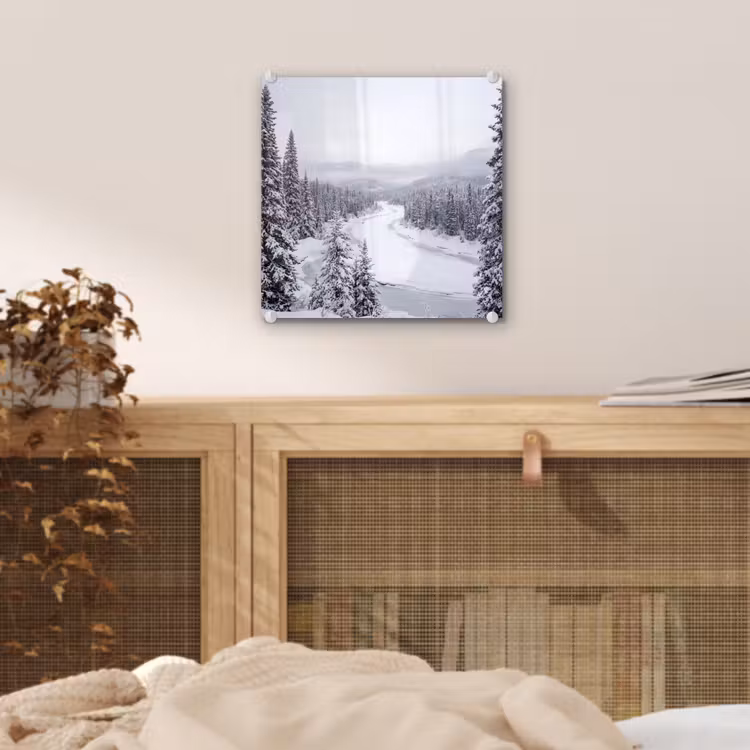 Rivier - Bevroren - Landschap - Winter plexiglas 5mm klein -sfeer4