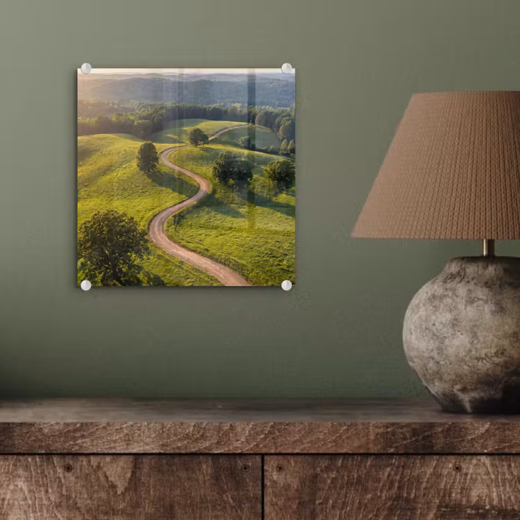 Weg - Weide - Natuur - Groen plexiglas 5mm klein -sfeer3