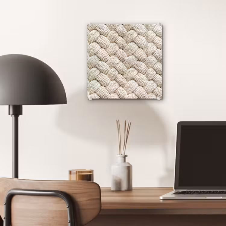 Touw - Gebreid - Beige plexiglas 5mm klein 11 -sfeer6