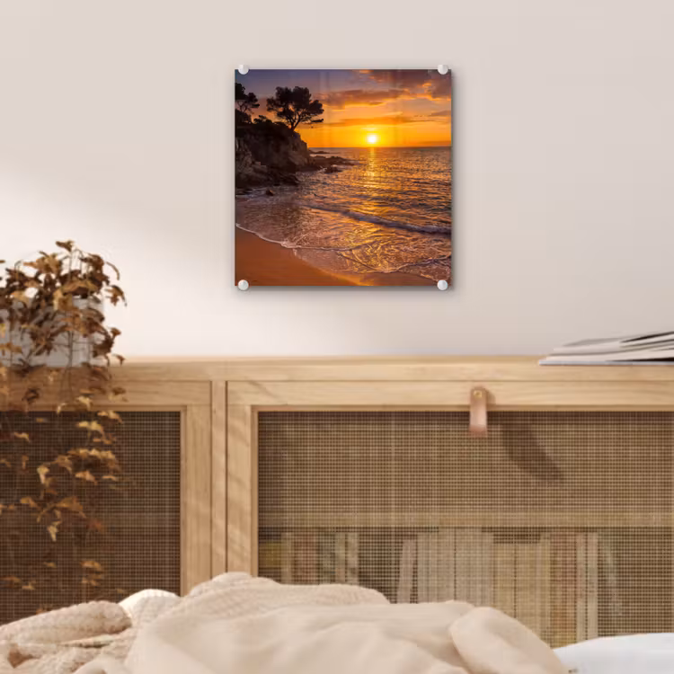 Zee - Kust - Zonsondergang - Natuur - Oranje plexiglas 5mm klein -sfeer4