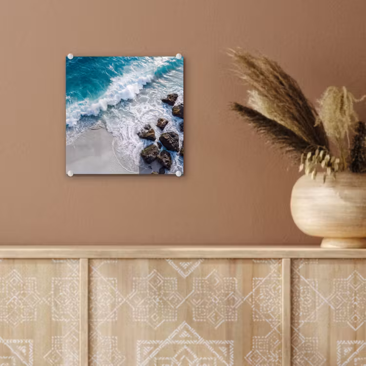Zee - Golf - Strand - Natuur - Blauw plexiglas 5mm klein -sfeer5