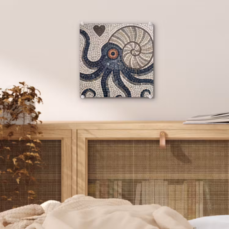Zeeleven - Mozaïek - Kunst - Vintage - Beige plexiglas 5mm klein -sfeer4