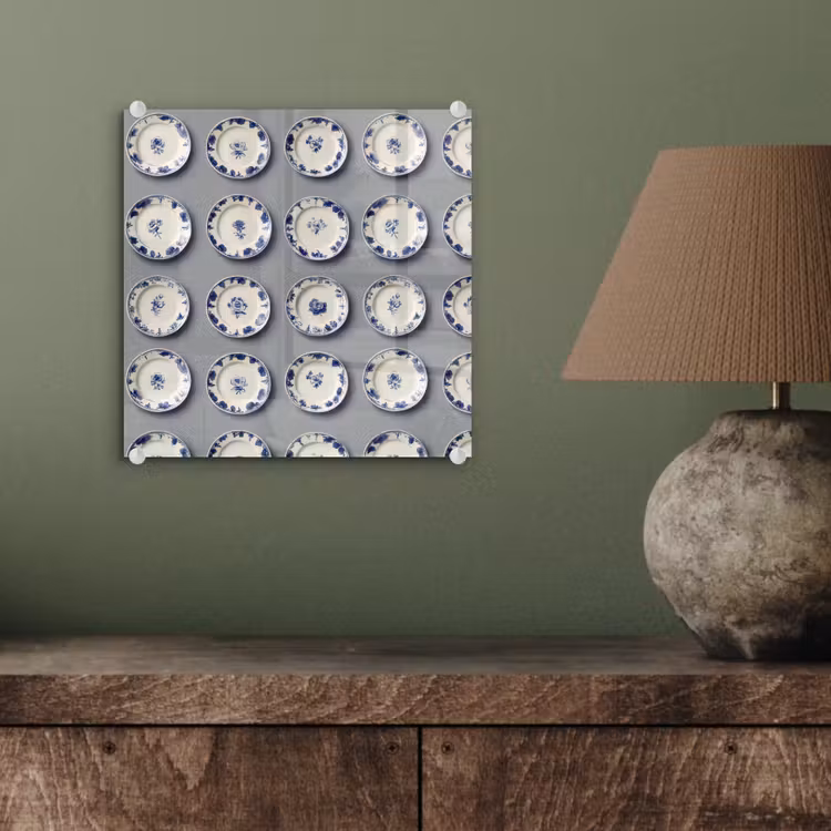 Borden - Bloemen - Blauw - Wit plexiglas 5mm klein 11 -sfeer3