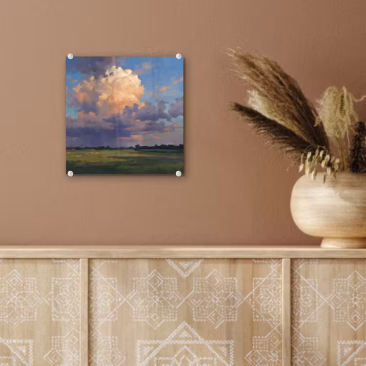 Lucht - Wolken - Landschap - Modern - Oranje plexiglas 5mm klein -sfeer5