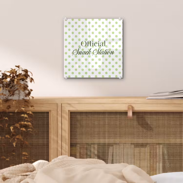 Snack Station - Groen - Stippen plexiglas 5mm klein -sfeer4