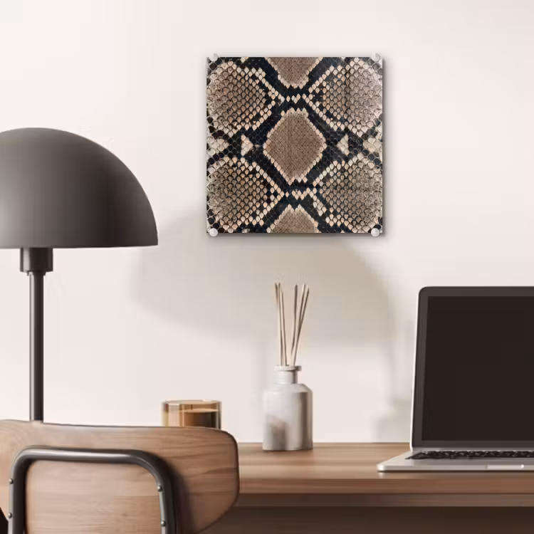 Slangenprint - Python - Bruin plexiglas 5mm klein -sfeer6