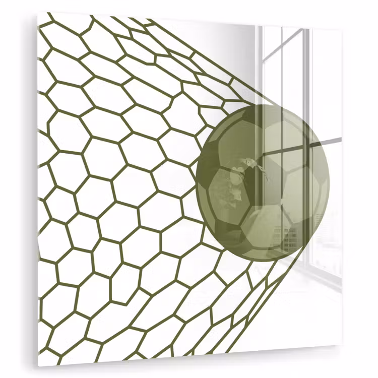 Voetbal - Goal - Sport - Groen plexiglas 5mm klein -zzzproduct_nieuw