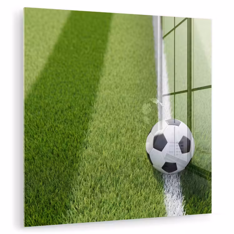 Voetbal - Grasveld - Sport - Groen plexiglas 5mm klein -zzzproduct_nieuw