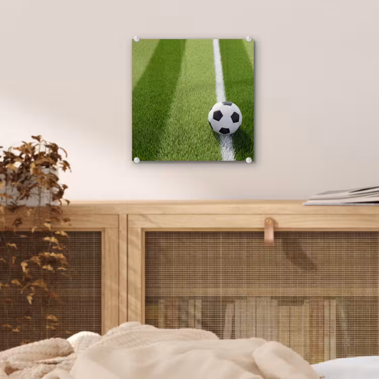 Voetbal - Grasveld - Sport - Groen plexiglas 5mm klein -sfeer4