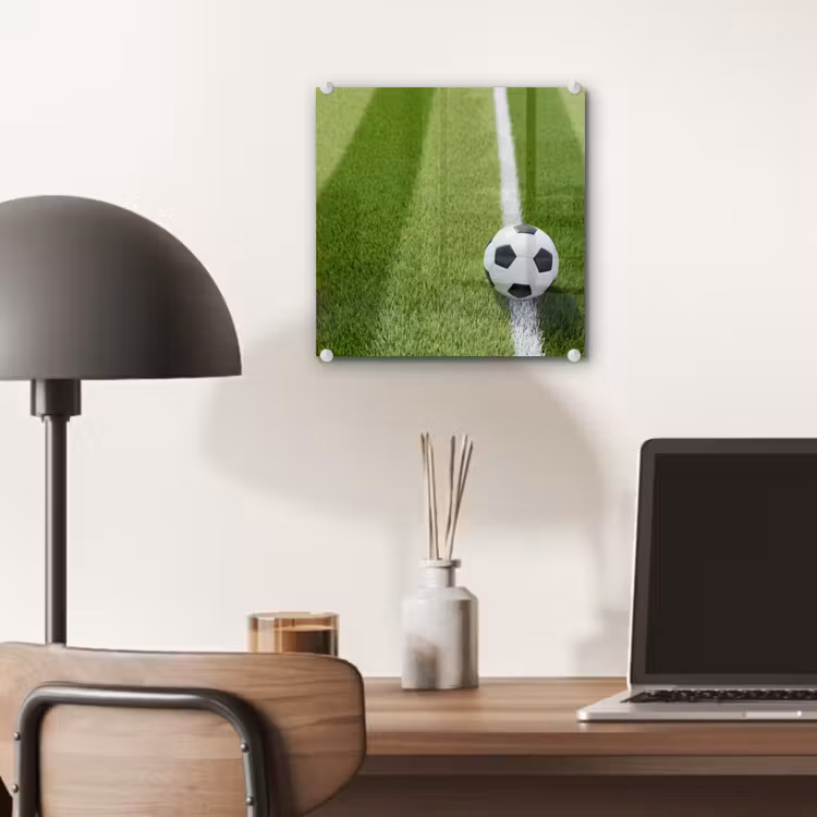 Voetbal - Grasveld - Sport - Groen plexiglas 5mm klein -sfeer6