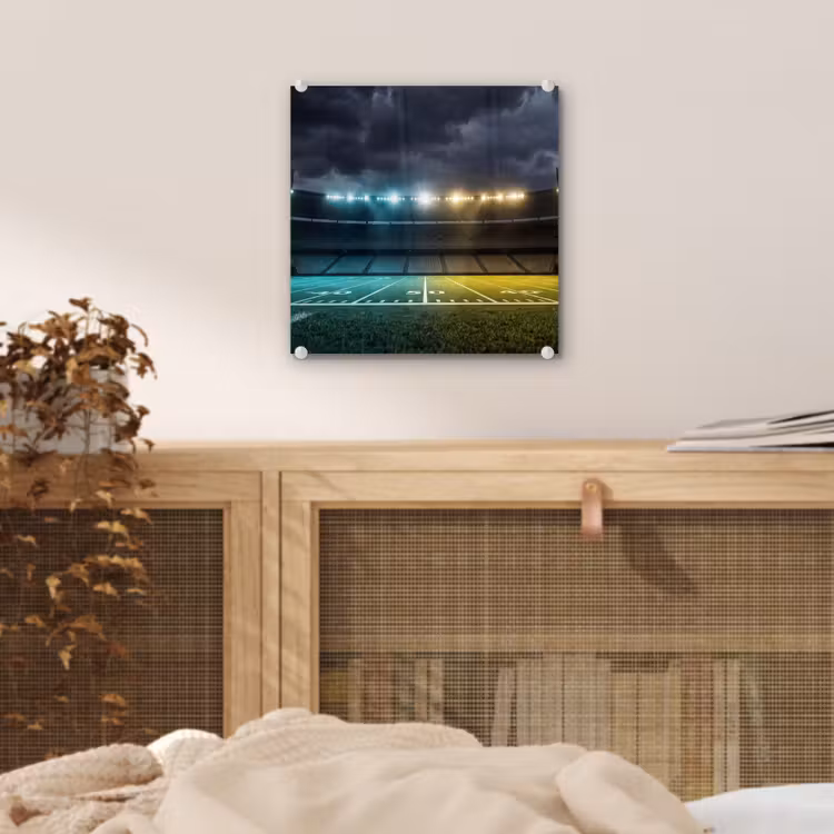 Voetbal - Stadion - Nacht - Modern plexiglas 5mm klein -sfeer4