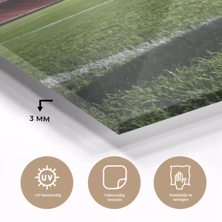 Voetbal - Stadion - Sport - Groen plexiglas 5mm klein -sfeer2