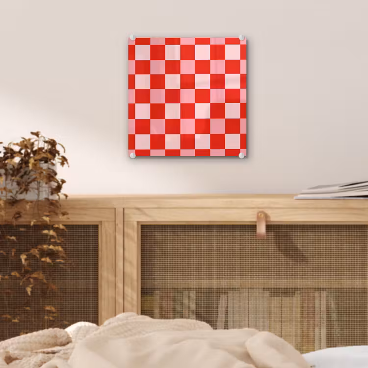 Vierkant - Klassiek - Rood plexiglas 5mm klein 11 -sfeer4