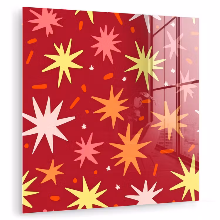 Sterren - Speels - Rood plexiglas 5mm klein 11 -zzzproduct_nieuw