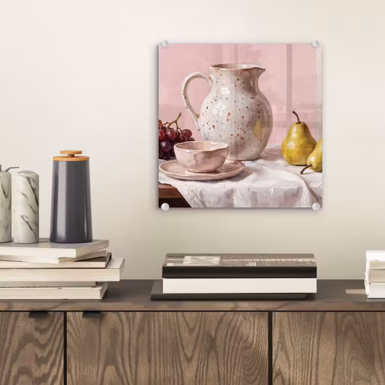 Glass Print - Still Life - Fruit - Pink - Stilleven - Fruit - Roze plexiglas 5mm klein