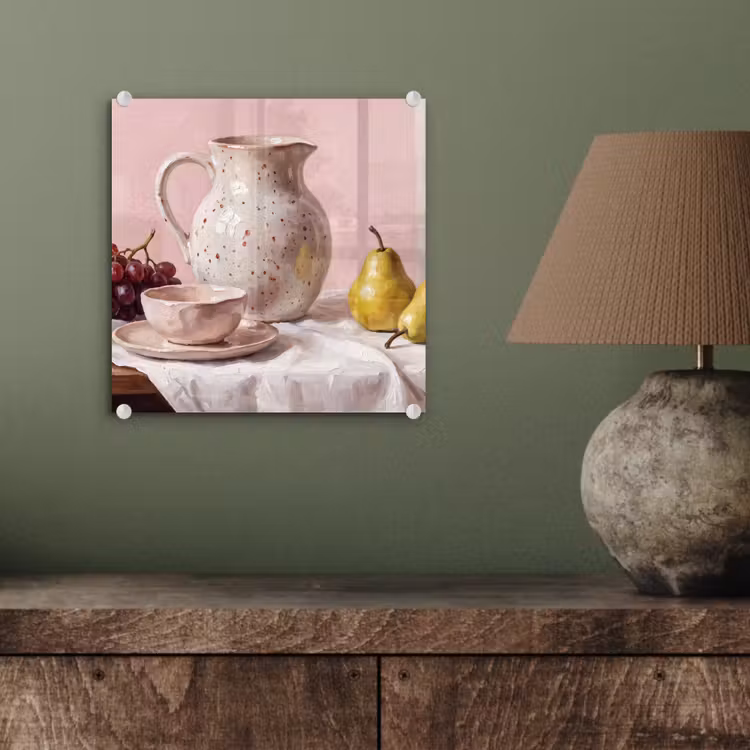Glass Print - Still Life - Fruit - Pink - Stilleven - Fruit - Roze plexiglas 5mm klein