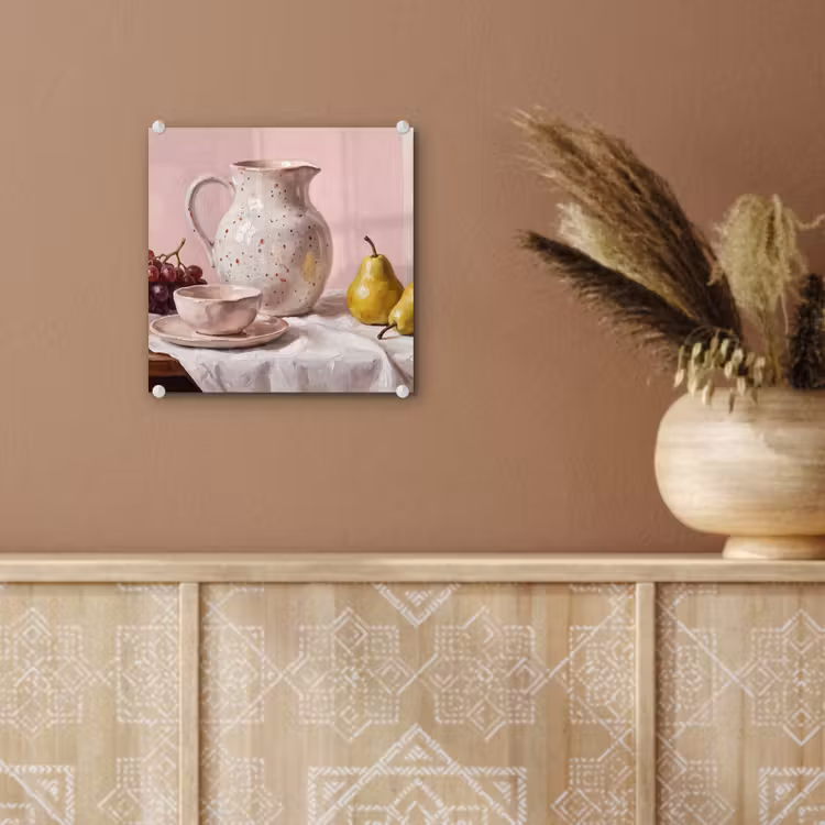 Glass Print - Still Life - Fruit - Pink - Stilleven - Fruit - Roze plexiglas 5mm klein